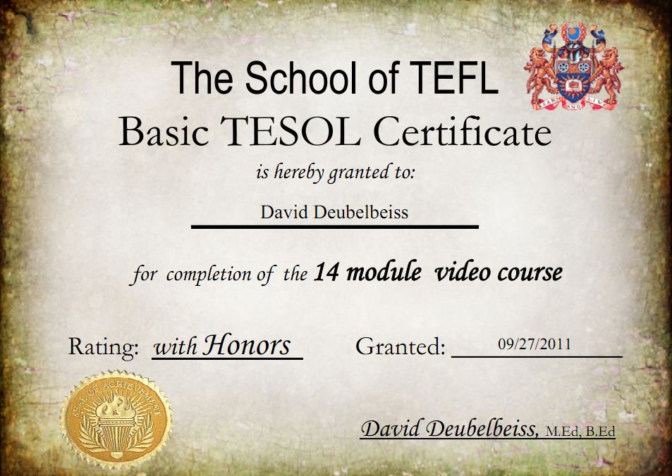 Fake TEFL Certificates
